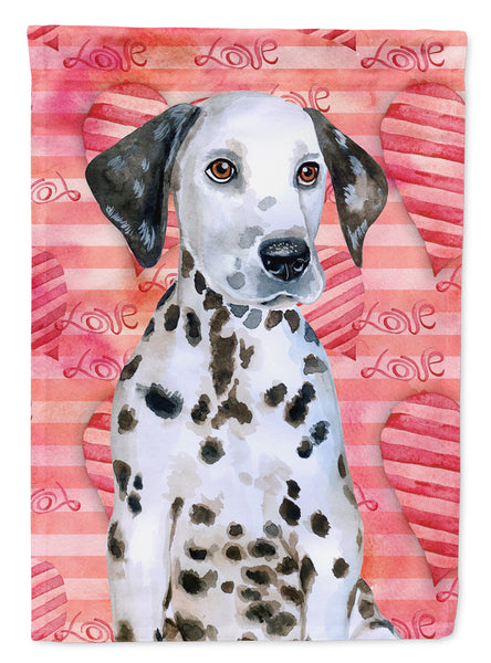 Dalmatian Puppy Love Flag Canvas House Size BB9795CHF