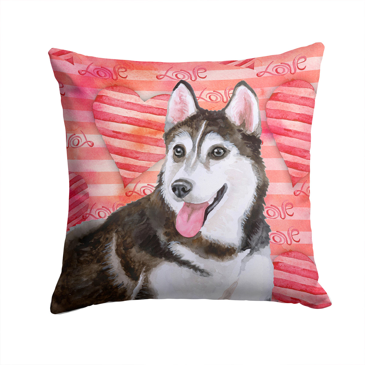 Siberian Husky #2 Love Fabric Decorative Pillow BB9799PW1414 - the-store.com