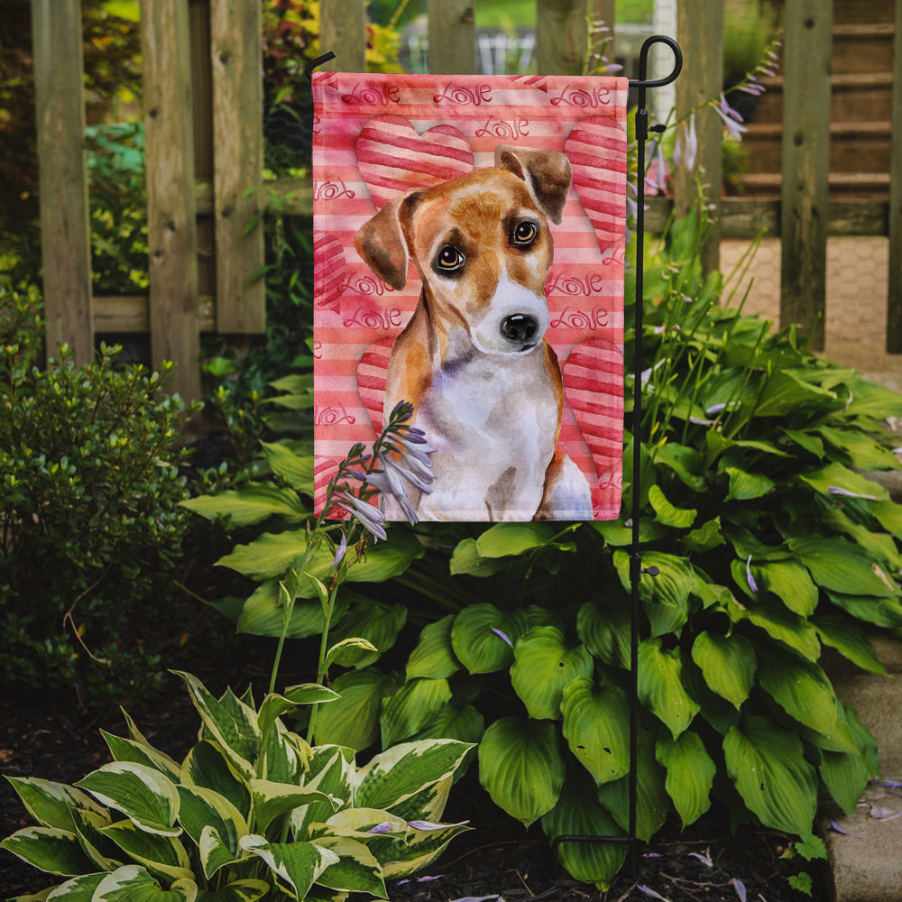 Jack Russell Terrier #2 Love Flag Garden Size BB9800GF  the-store.com.