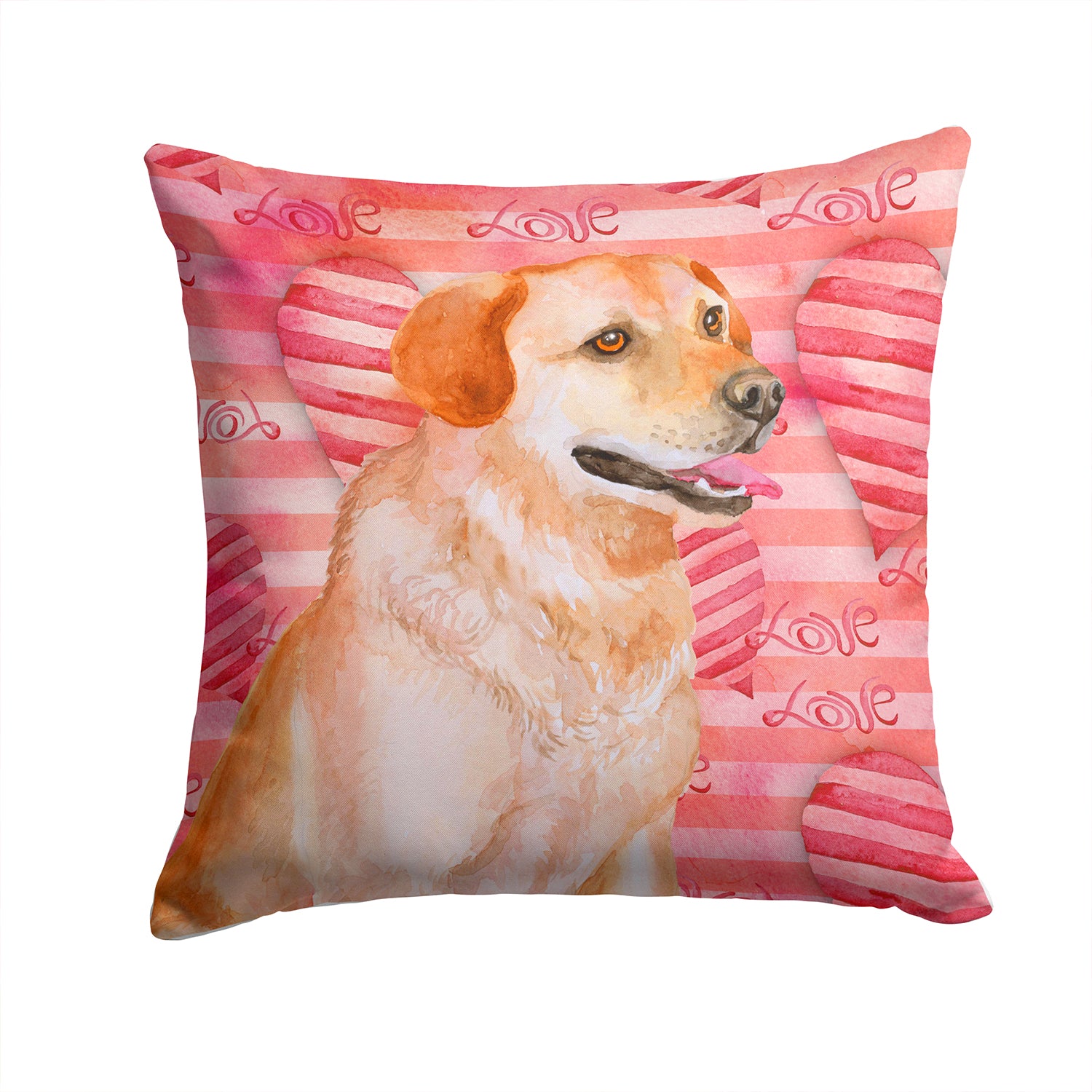 Labrador Retriever Love Fabric Decorative Pillow BB9801PW1414 - the-store.com