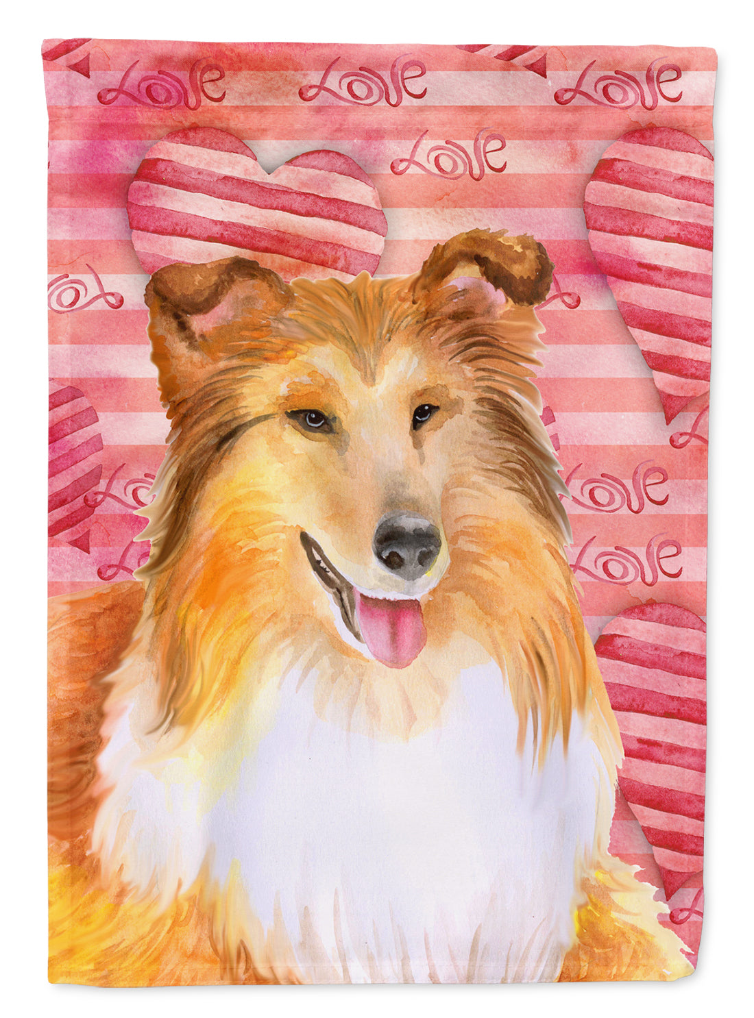 Sheltie Love Flag Canvas House Size BB9807CHF  the-store.com.