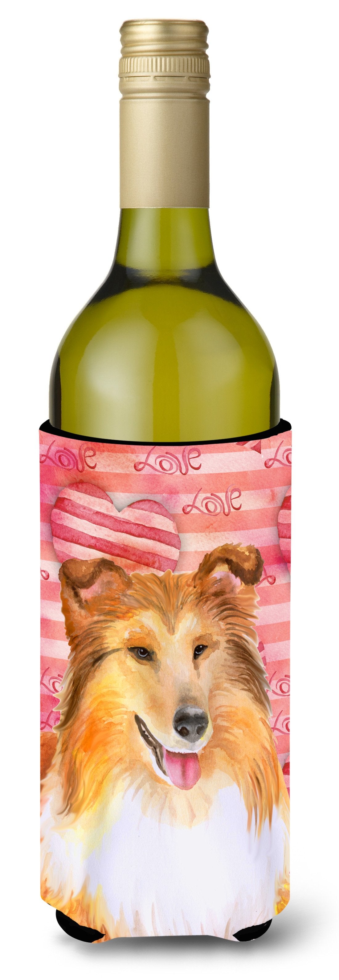 Sheltie Love Wine Bottle Beverge Insulator Hugger BB9807LITERK by Caroline's Treasures