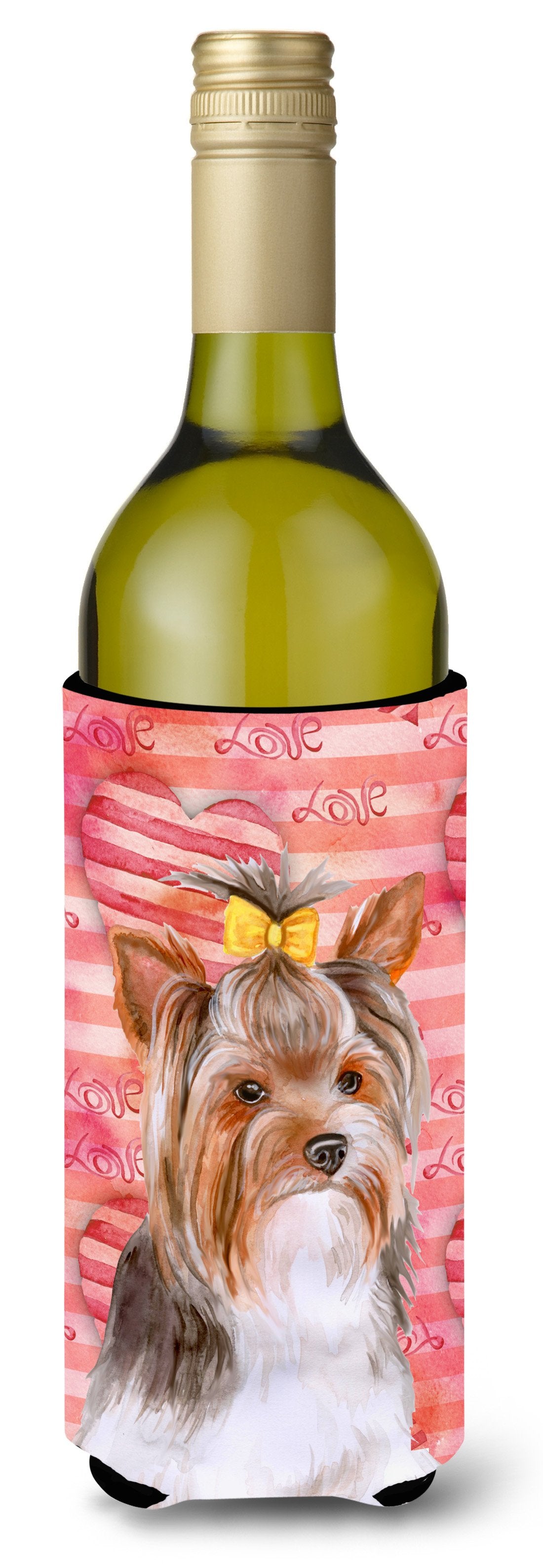 Yorkshire Terrier #2 Love Wine Bottle Beverge Insulator Hugger BB9810LITERK by Caroline&#39;s Treasures
