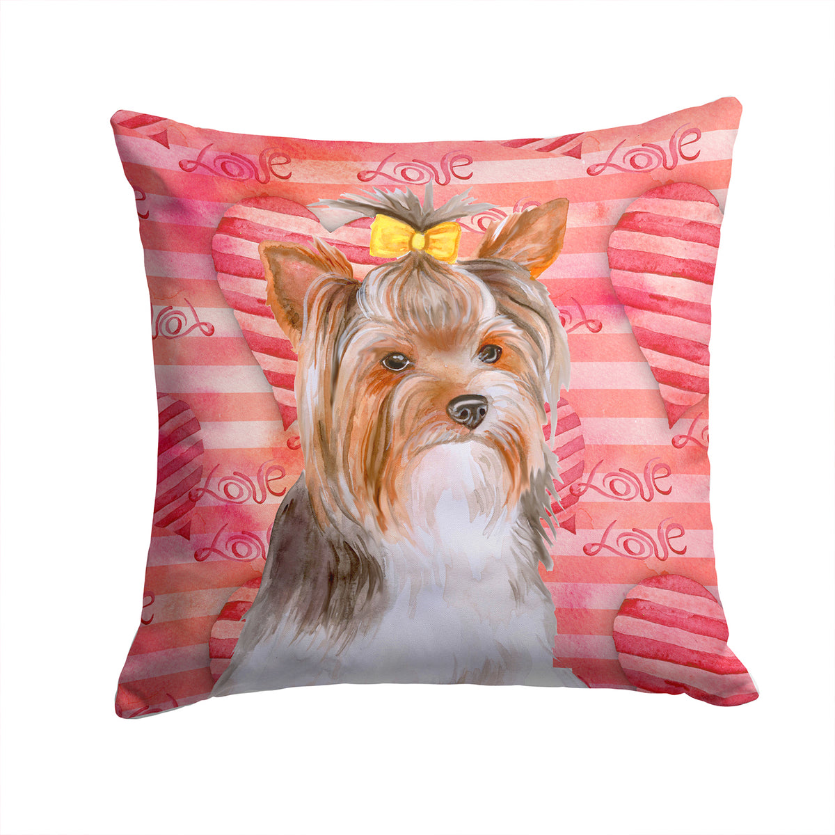 Yorkshire Terrier #2 Love Fabric Decorative Pillow BB9810PW1414 - the-store.com