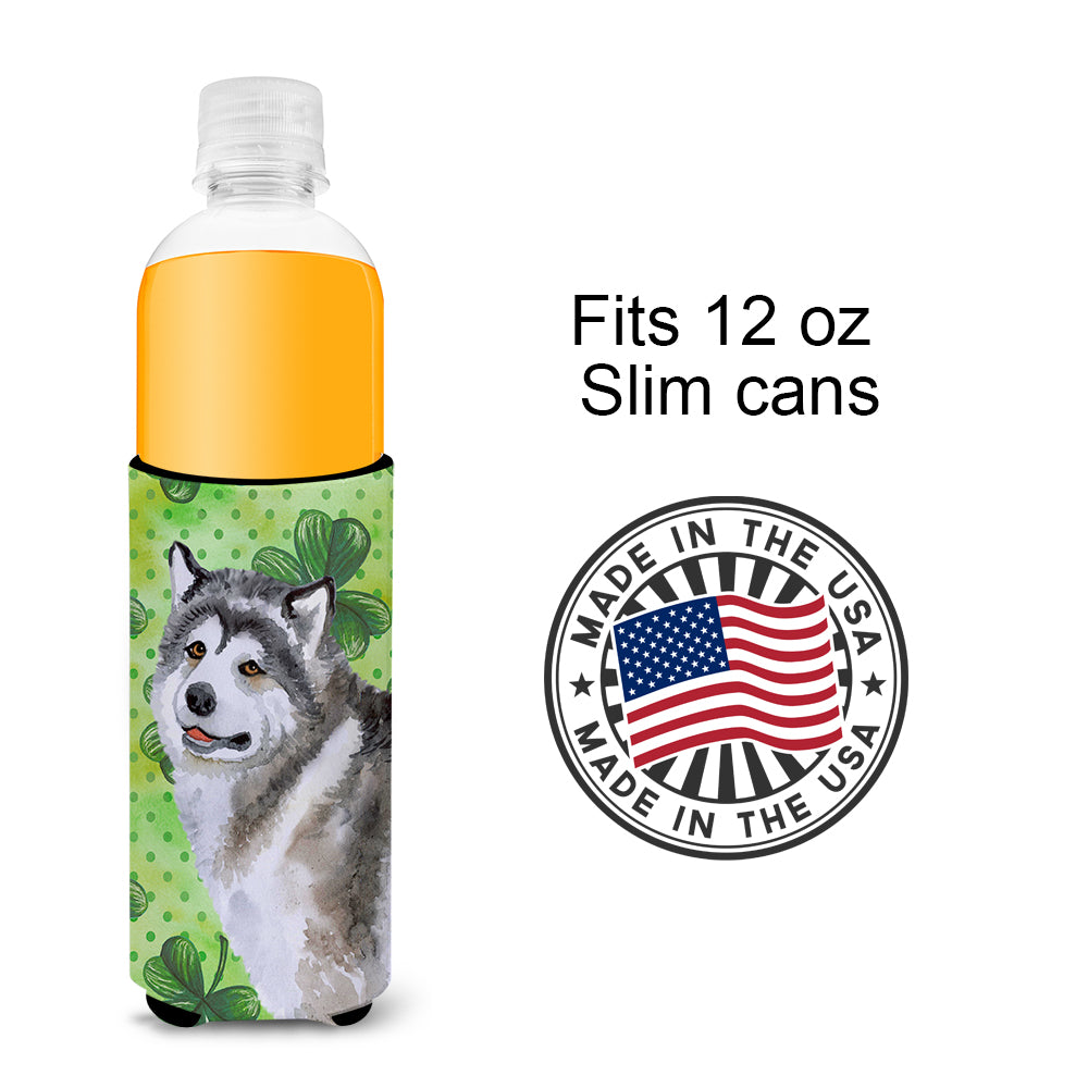 Alaskan Malamute St Patrick's  Ultra Hugger for slim cans BB9812MUK