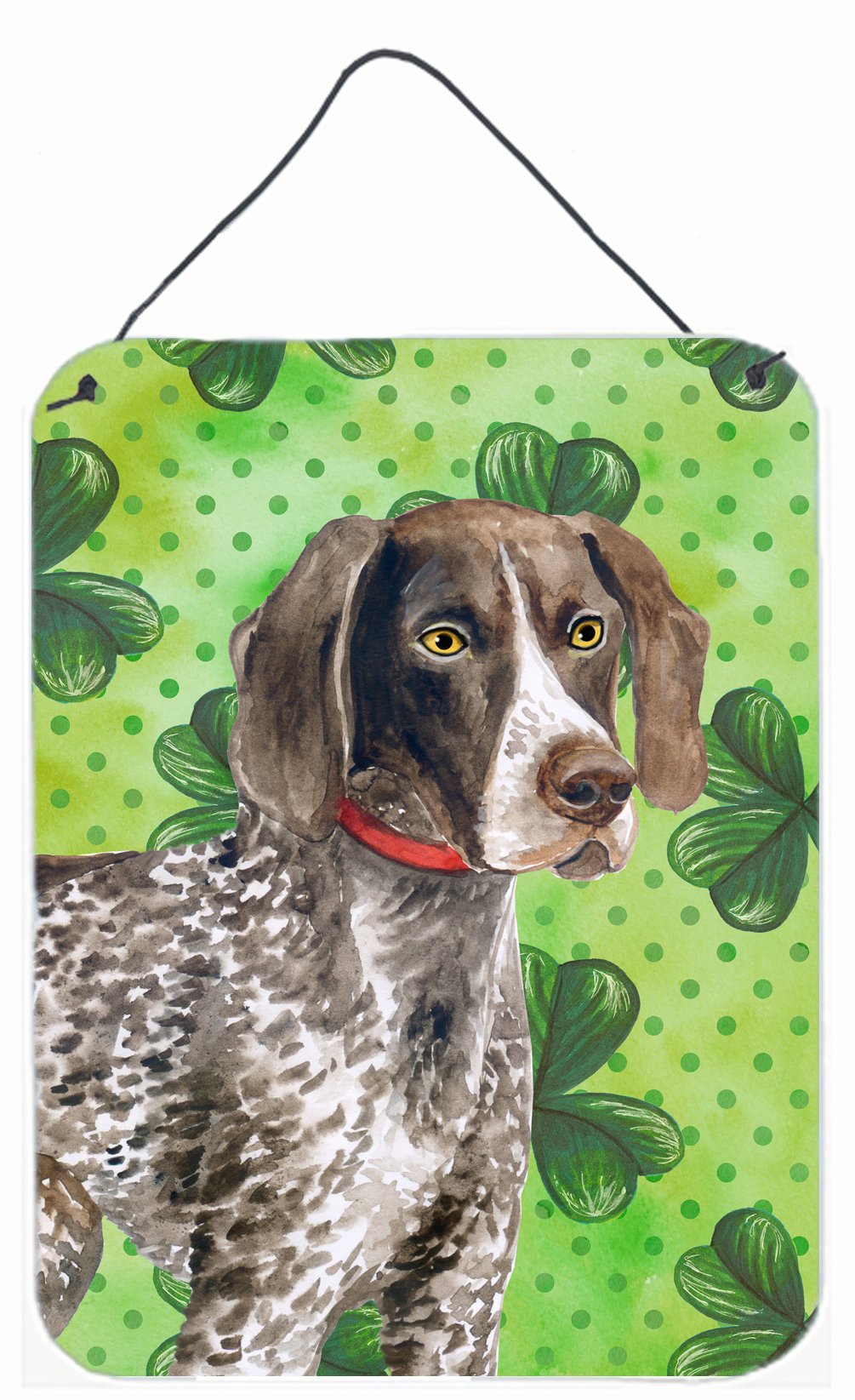 German Shorthaired Pointer St Patrick&#39;s Wall or Door Hanging Prints BB9815DS1216 by Caroline&#39;s Treasures