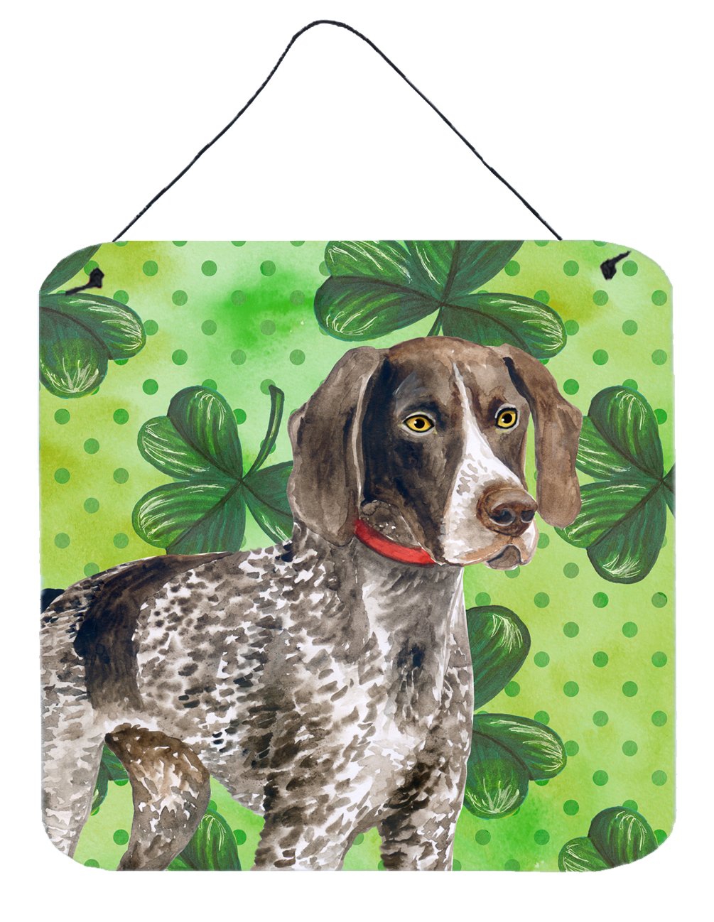 German Shorthaired Pointer St Patrick&#39;s Wall or Door Hanging Prints BB9815DS66 by Caroline&#39;s Treasures