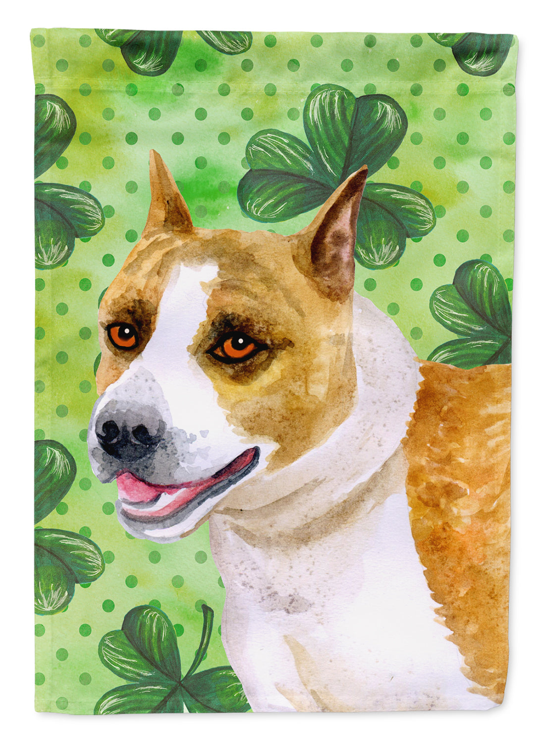American Staffordshire St Patrick&#39;s Flag Canvas House Size BB9818CHF  the-store.com.