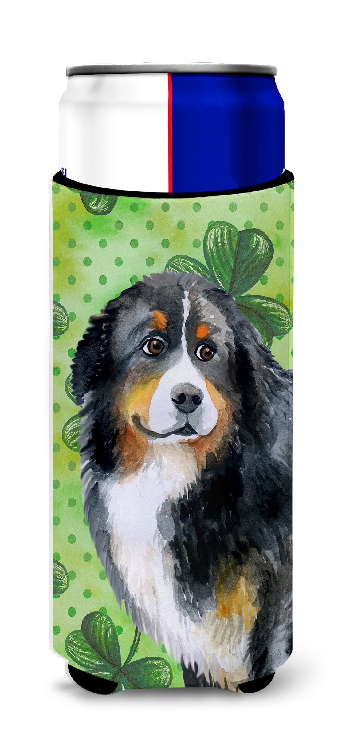 Bernese Mountain Dog St Patrick&#39;s  Ultra Hugger for slim cans BB9819MUK  the-store.com.