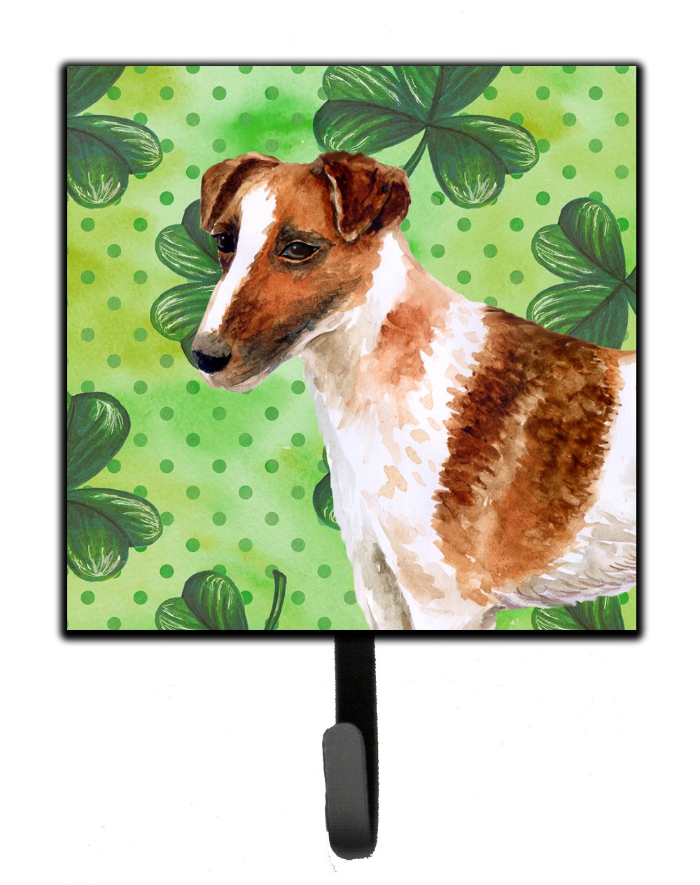 Smooth Fox Terrier St Patrick&#39;s Leash or Key Holder BB9821SH4 by Caroline&#39;s Treasures
