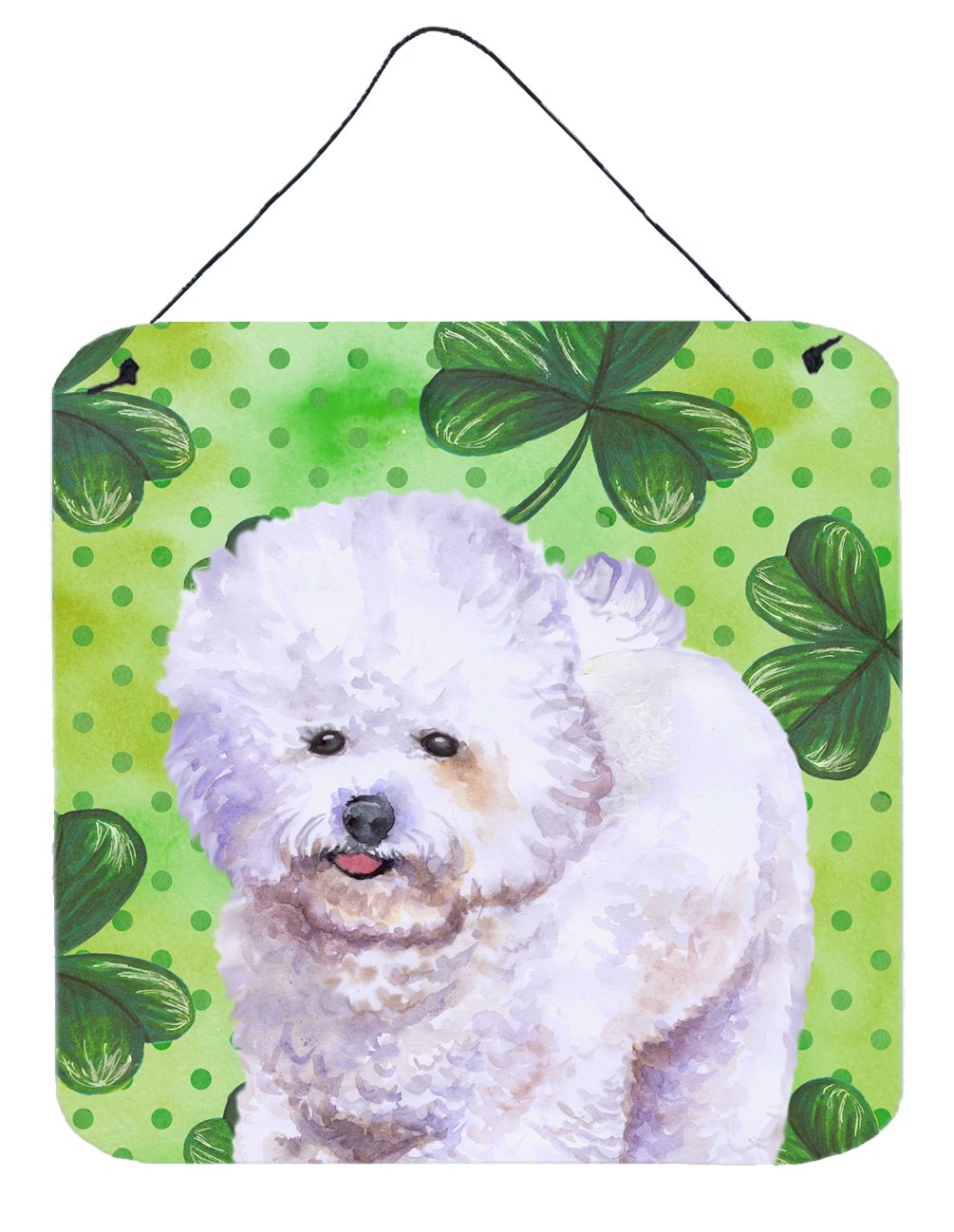 Bichon Frise St Patrick&#39;s Wall or Door Hanging Prints BB9822DS66 by Caroline&#39;s Treasures