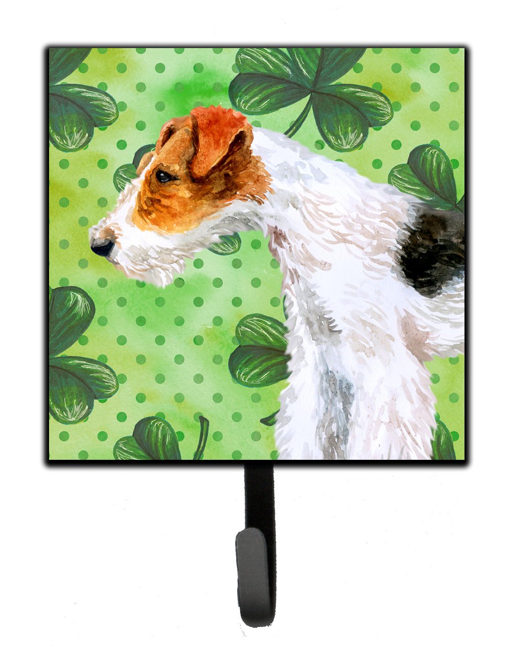 Fox Terrier St Patrick&#39;s Leash or Key Holder BB9824SH4 by Caroline&#39;s Treasures