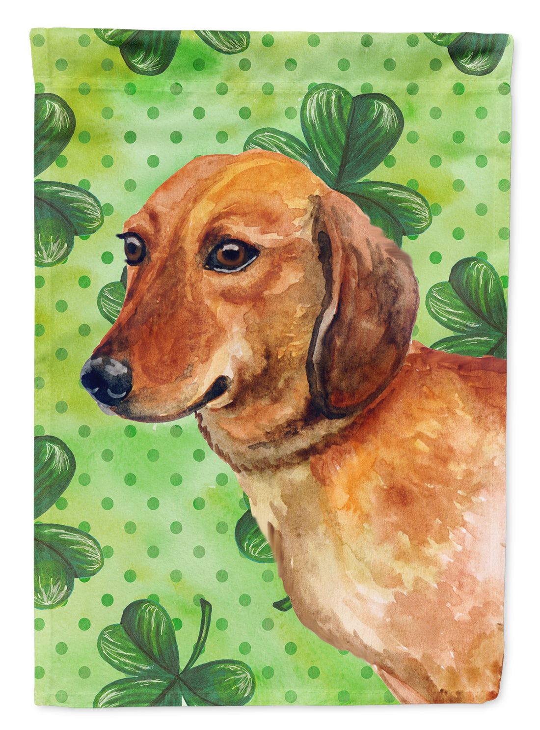 Dachshund St Patrick&#39;s Flag Canvas House Size BB9826CHF  the-store.com.