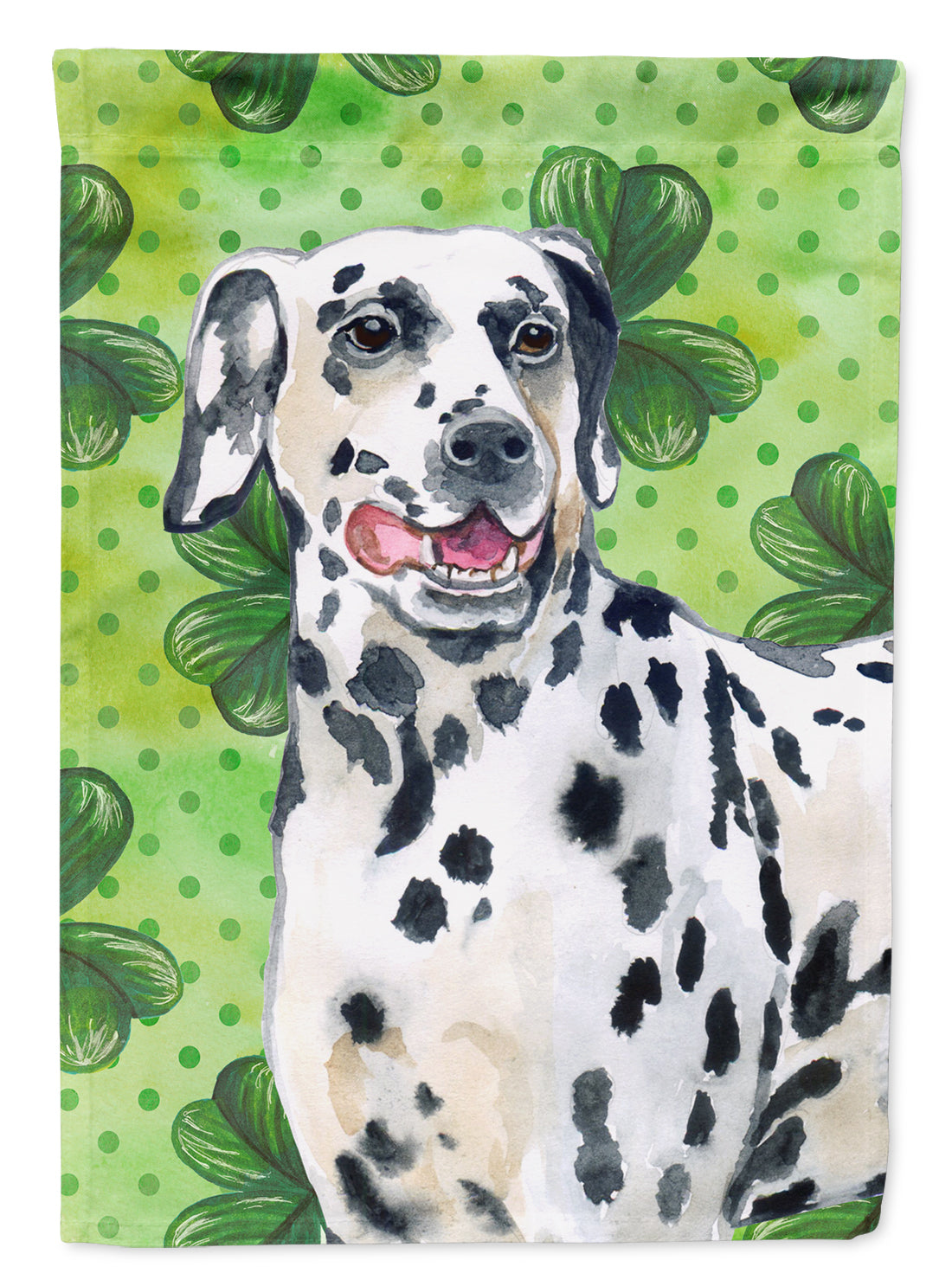 Dalmatian St Patrick&#39;s Flag Canvas House Size BB9827CHF  the-store.com.