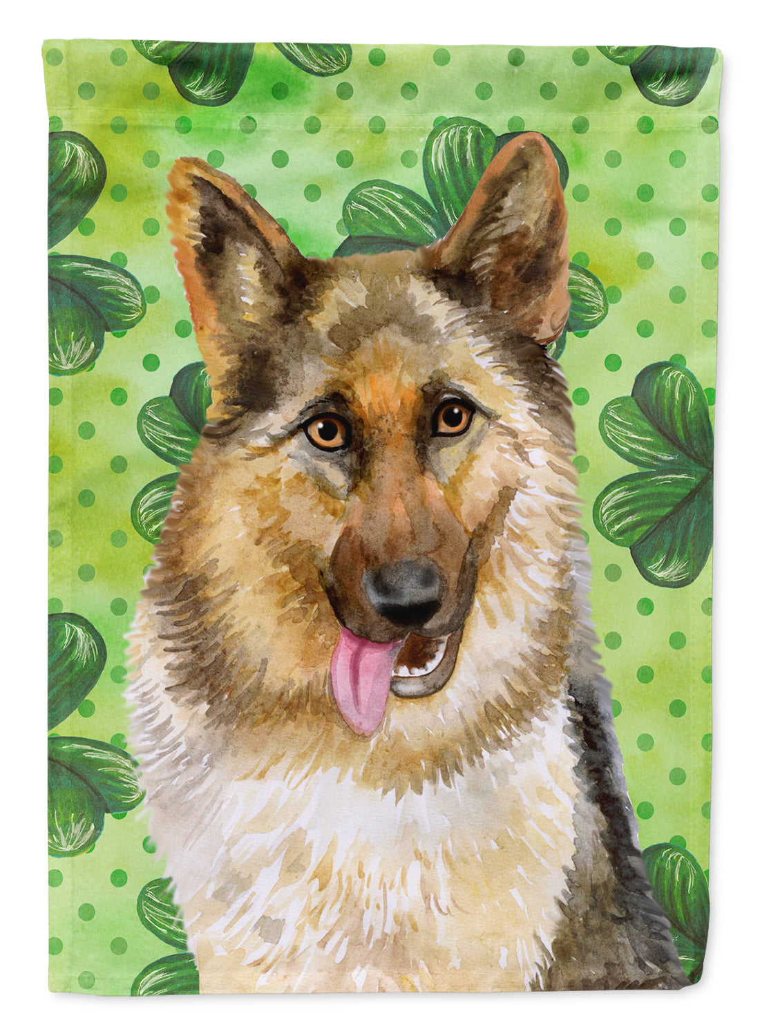German Shepherd St Patrick&#39;s Flag Canvas House Size BB9828CHF  the-store.com.
