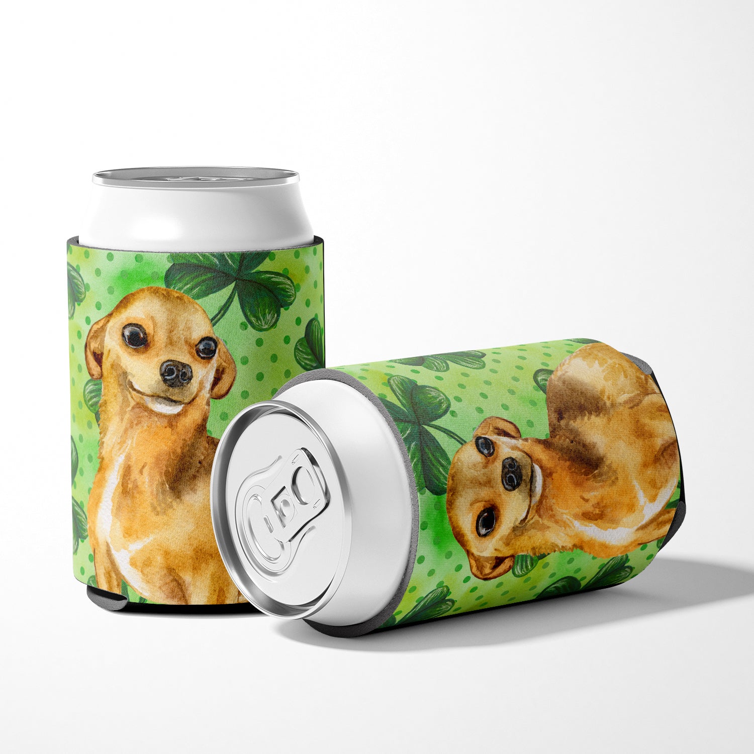 Chihuahua St Patrick's Can or Bottle Hugger BB9832CC  the-store.com.