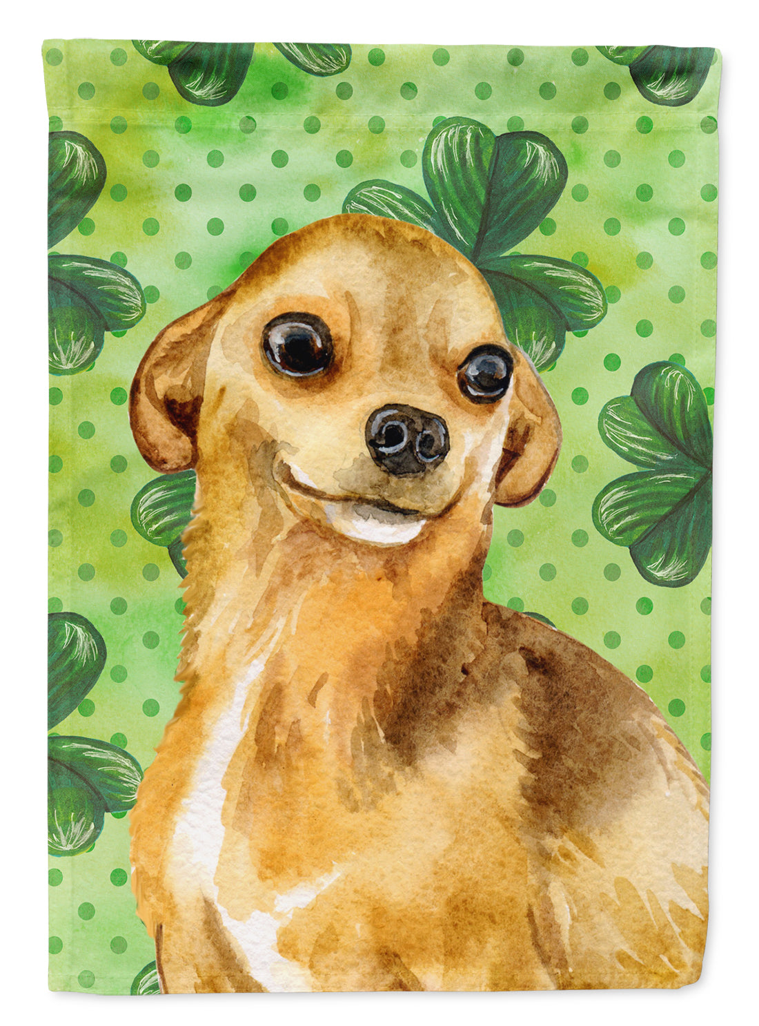 Chihuahua St Patrick's Flag Canvas House Size BB9832CHF