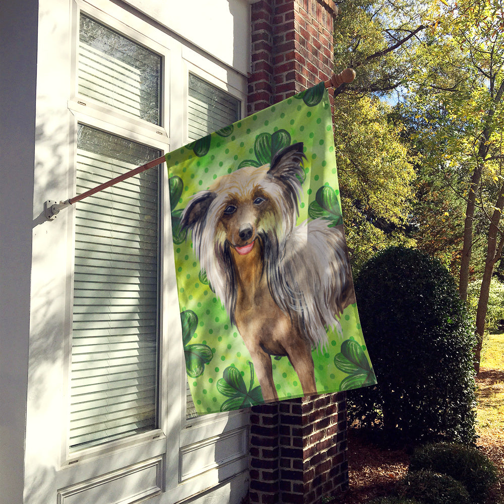 Chinese Crested St Patrick's Flag Canvas House Size BB9833CHF  the-store.com.