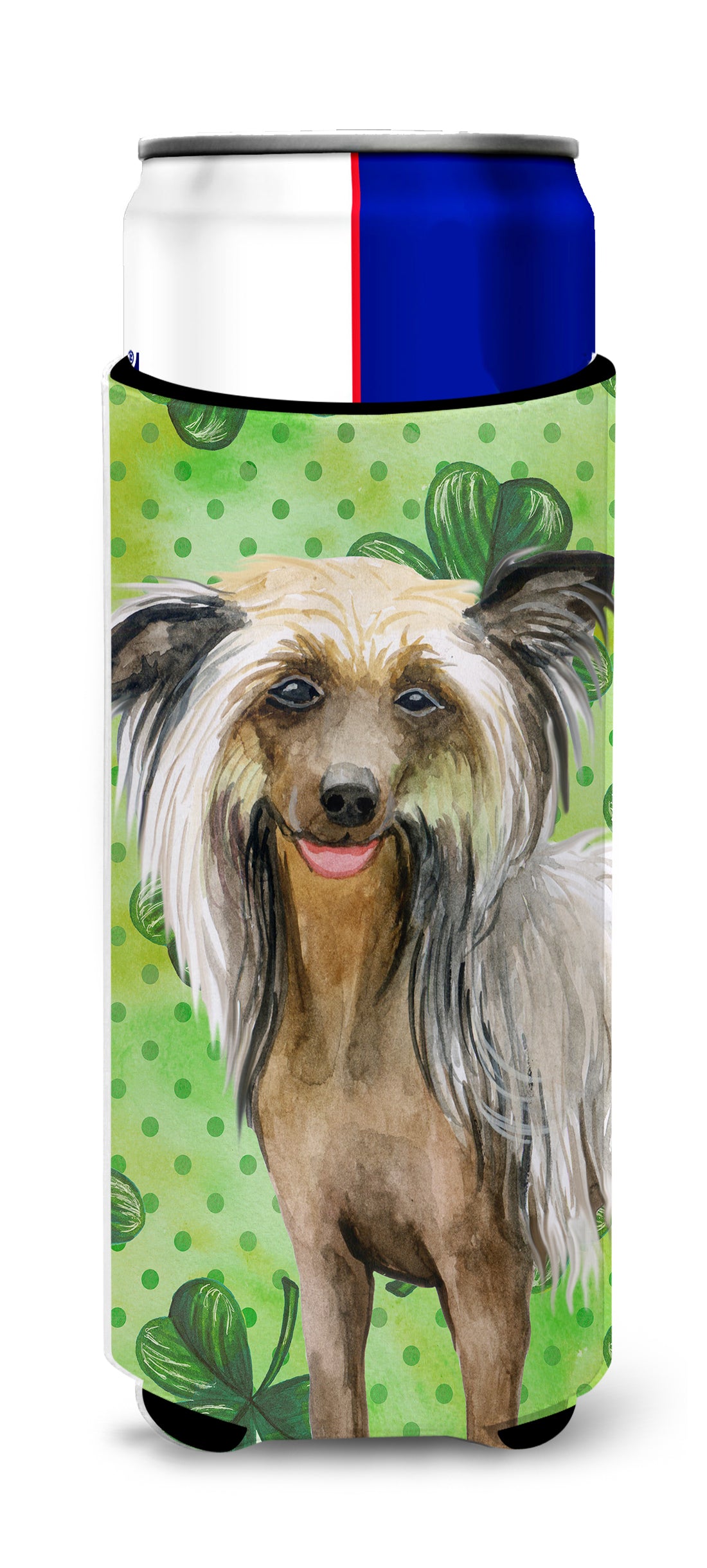 Chinese Crested St Patrick&#39;s  Ultra Hugger for slim cans BB9833MUK