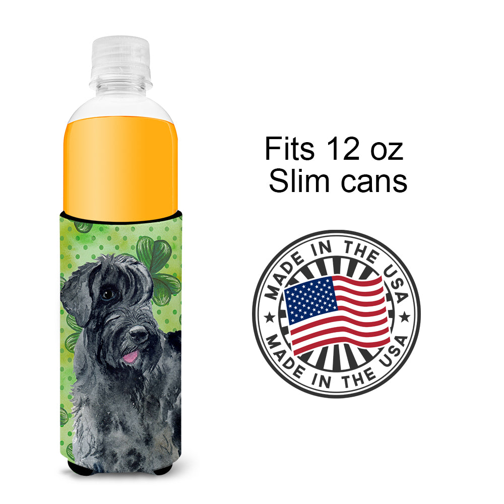 Giant Schnauzer St Patrick's  Ultra Hugger for slim cans BB9834MUK  the-store.com.