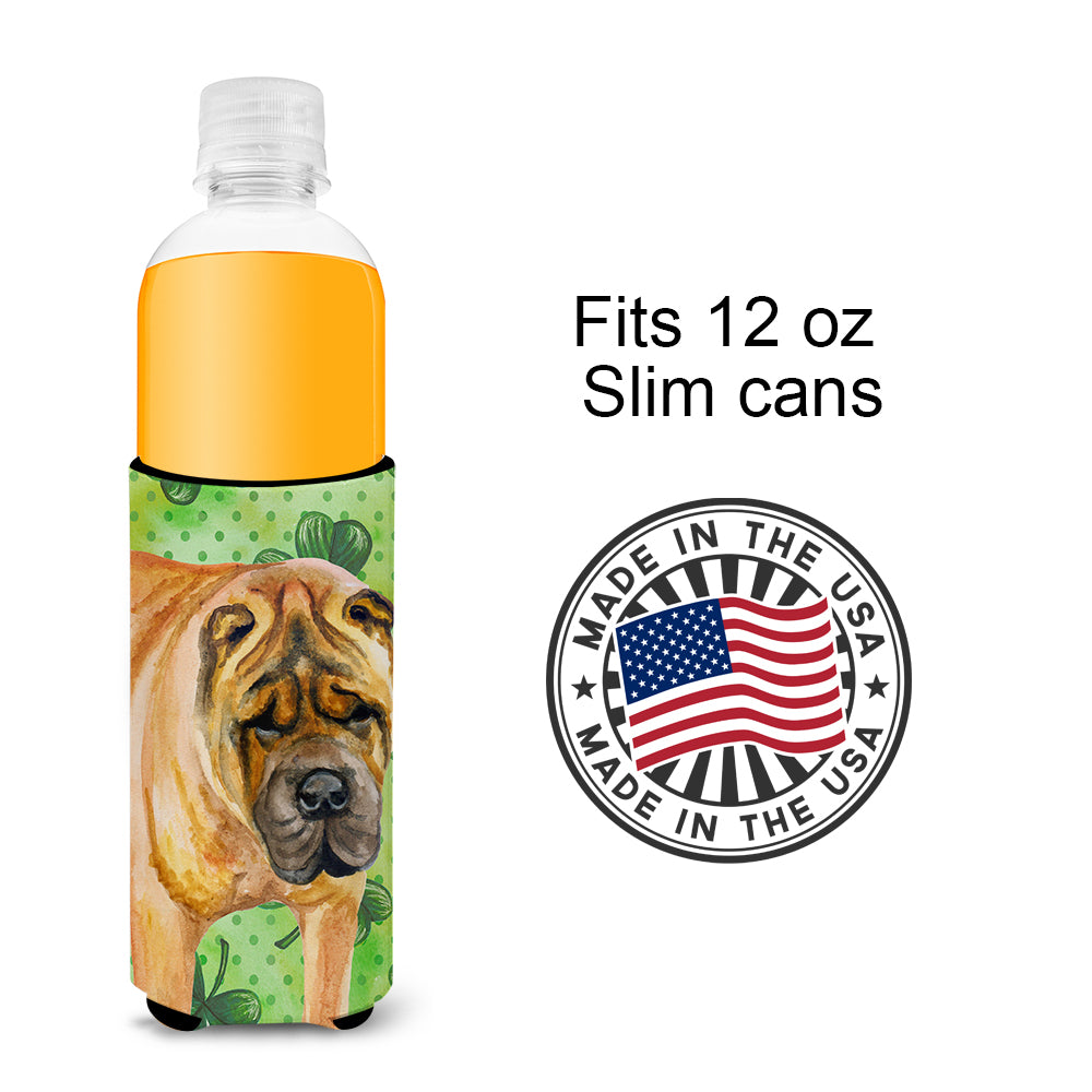 Shar Pei St Patrick's  Ultra Hugger for slim cans BB9835MUK  the-store.com.