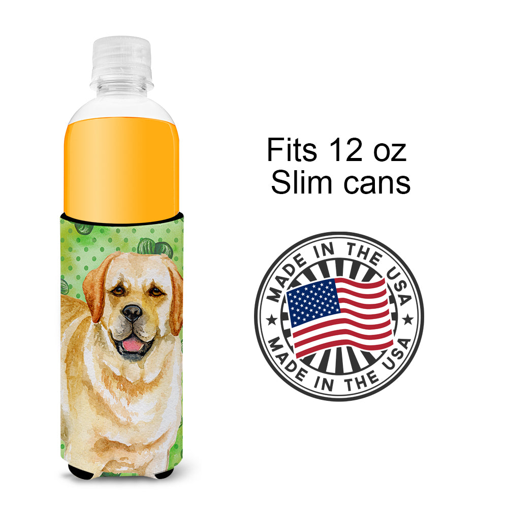 Golden Retriever St Patrick's  Ultra Hugger for slim cans BB9838MUK  the-store.com.