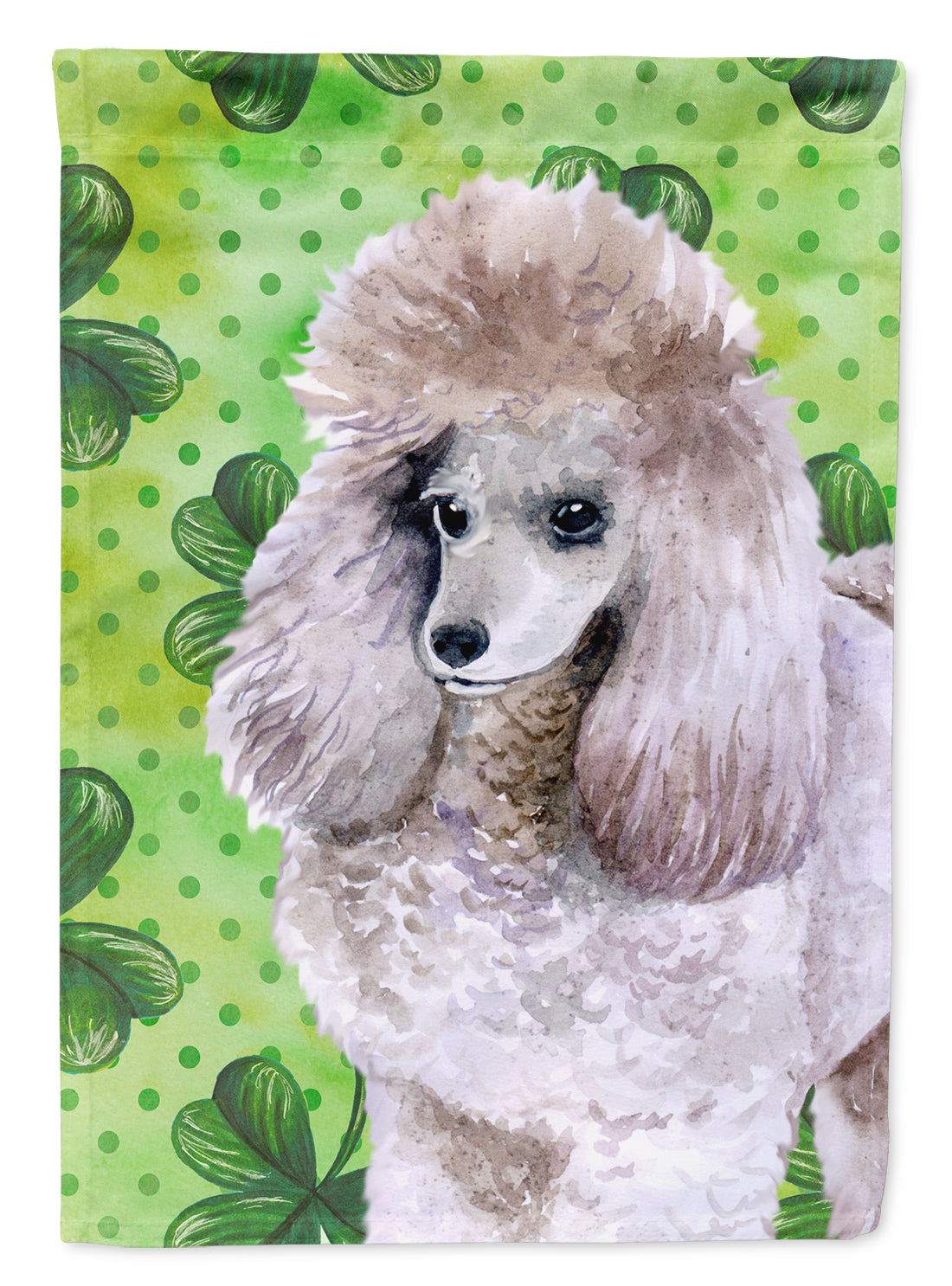 Poodle St Patrick&#39;s Flag Canvas House Size BB9839CHF  the-store.com.