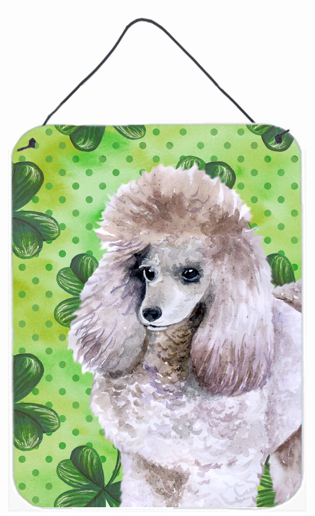 Poodle St Patrick&#39;s Wall or Door Hanging Prints BB9839DS1216 by Caroline&#39;s Treasures