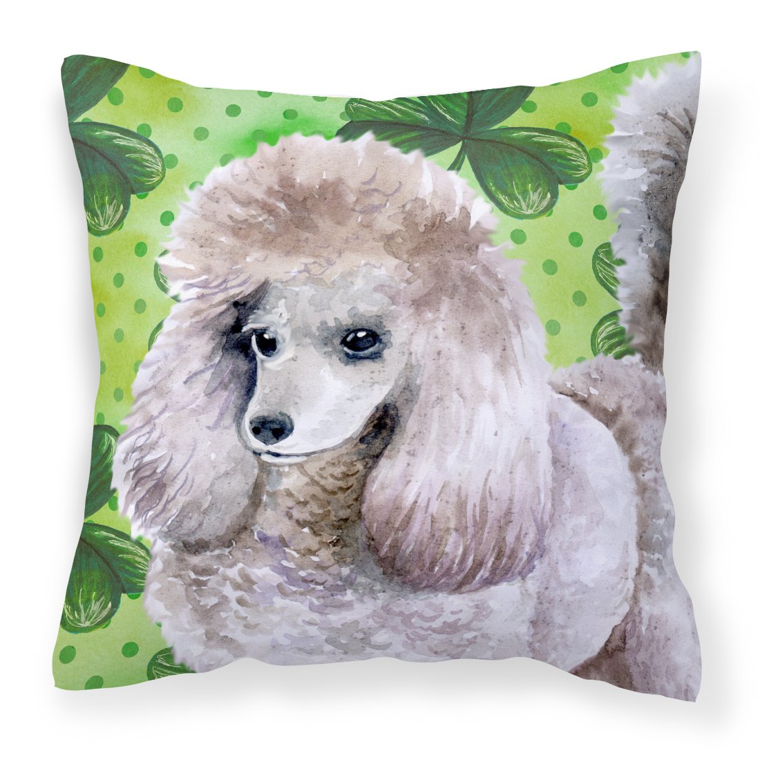 Poodle St Patrick&#39;s Fabric Decorative Pillow BB9839PW1818 by Caroline&#39;s Treasures