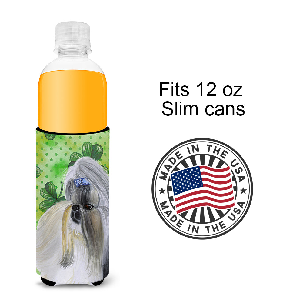Shih Tzu St Patrick's  Ultra Hugger for slim cans BB9840MUK  the-store.com.