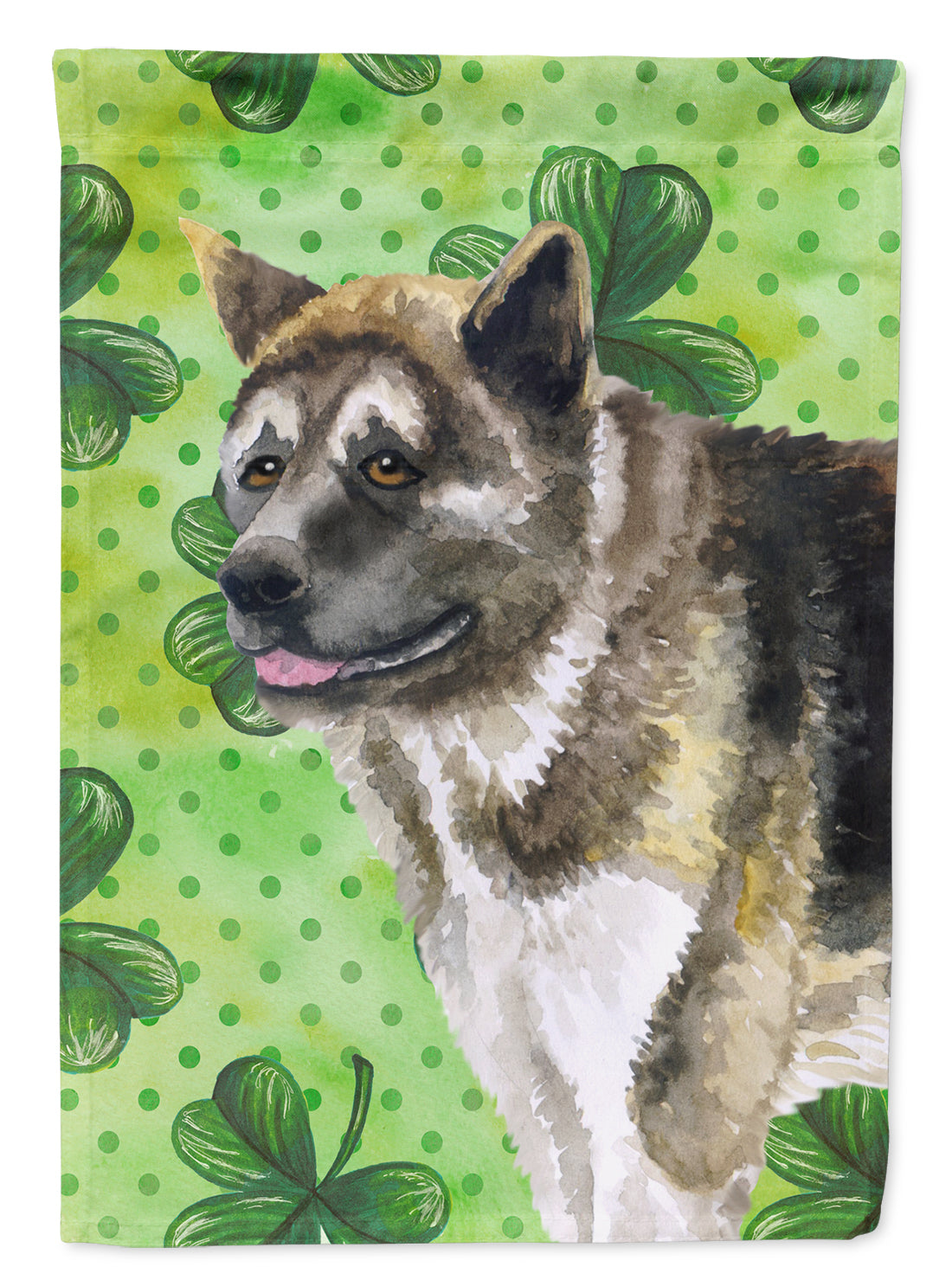 American Akita St Patrick&#39;s Flag Canvas House Size BB9843CHF  the-store.com.