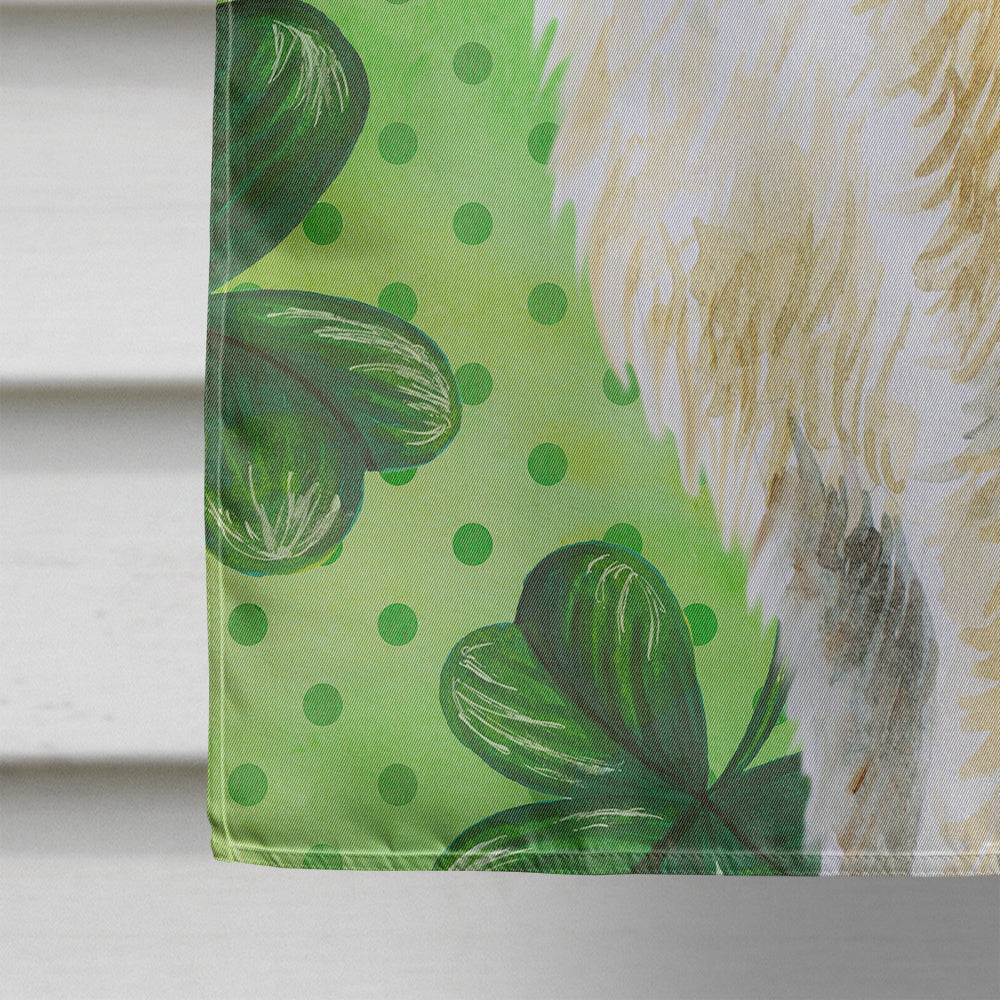 Irish Wolfhound St Patrick's Flag Canvas House Size BB9844CHF  the-store.com.