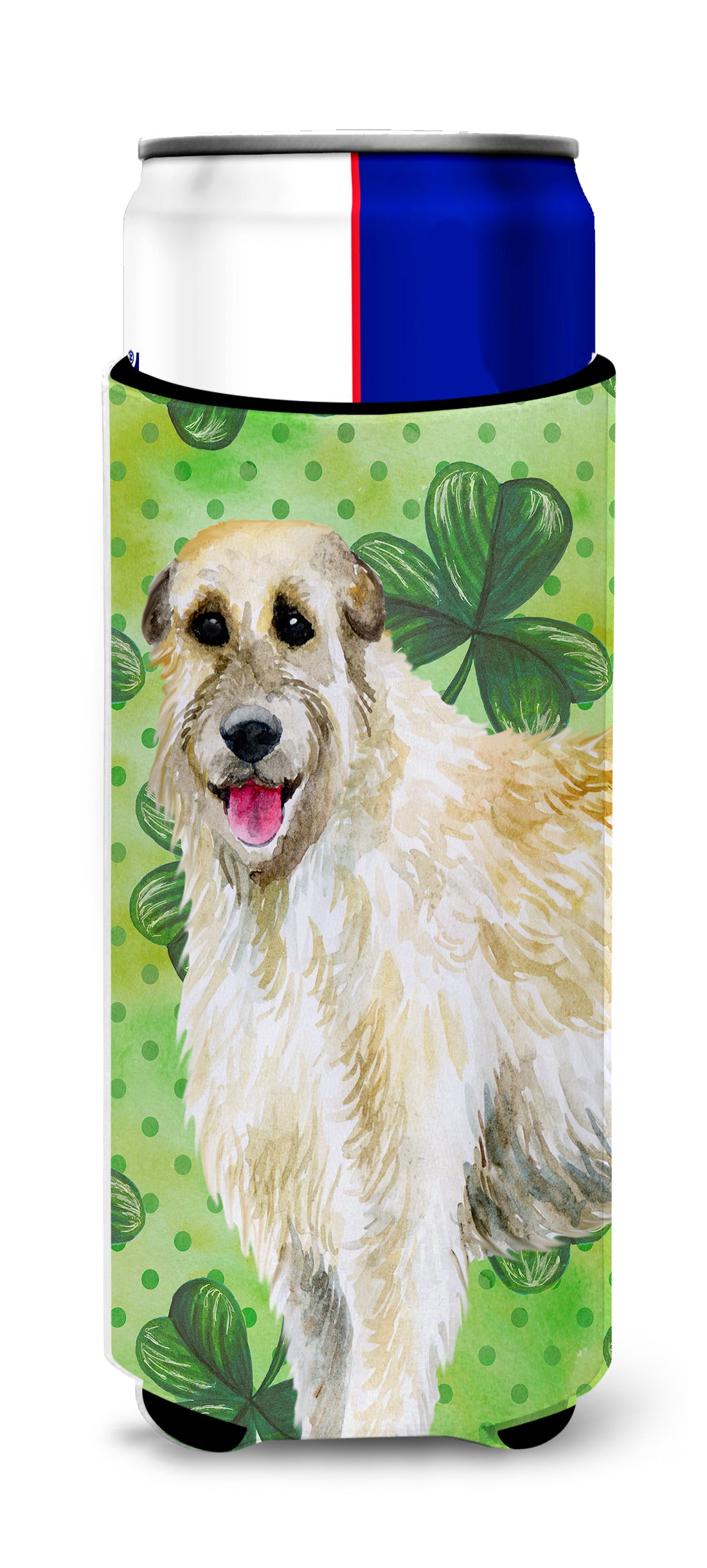 Irish Wolfhound St Patrick&#39;s  Ultra Hugger for slim cans BB9844MUK  the-store.com.