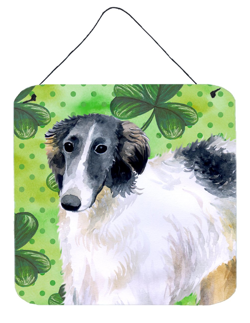 Borzoi St Patrick&#39;s Wall or Door Hanging Prints BB9846DS66 by Caroline&#39;s Treasures