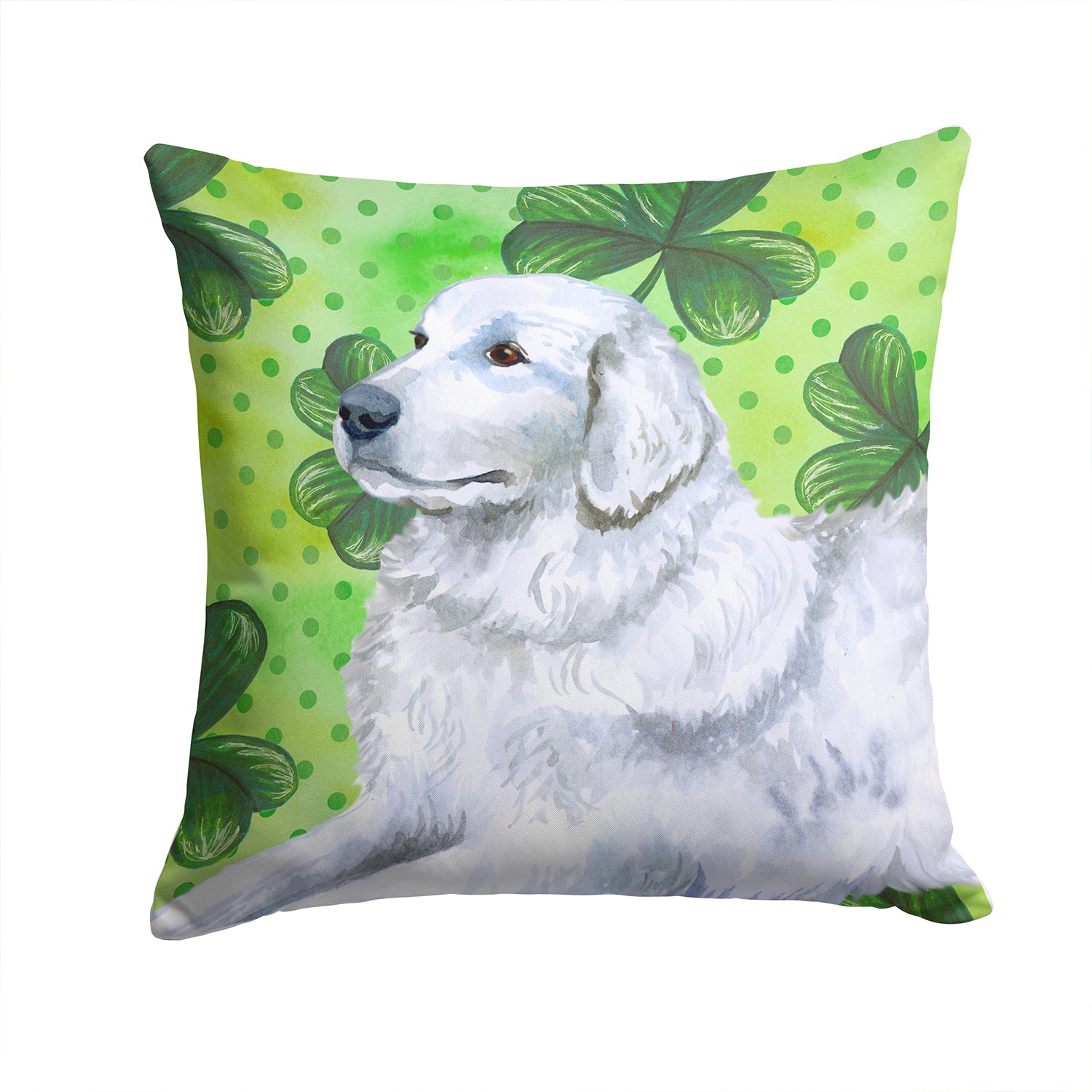 Maremma Sheepdog St Patrick's Fabric Decorative Pillow - the-store.com