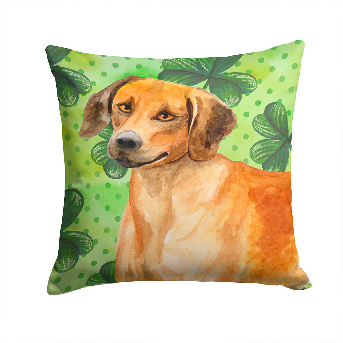 Rhodesian Ridgeback St Patrick&#39;s Fabric Decorative Pillow BB9850PW1414 - the-store.com