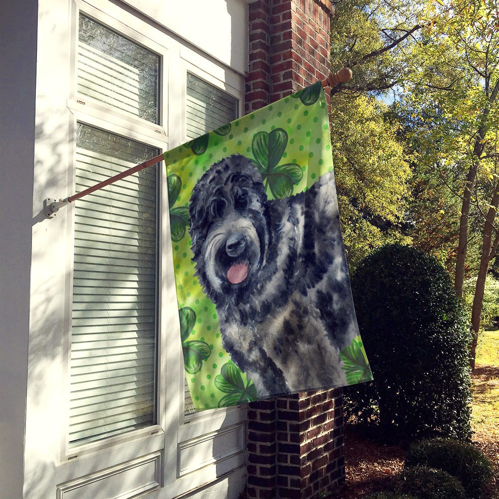 Black Russian Terrier St Patrick's Flag Canvas House Size BB9851CHF  the-store.com.