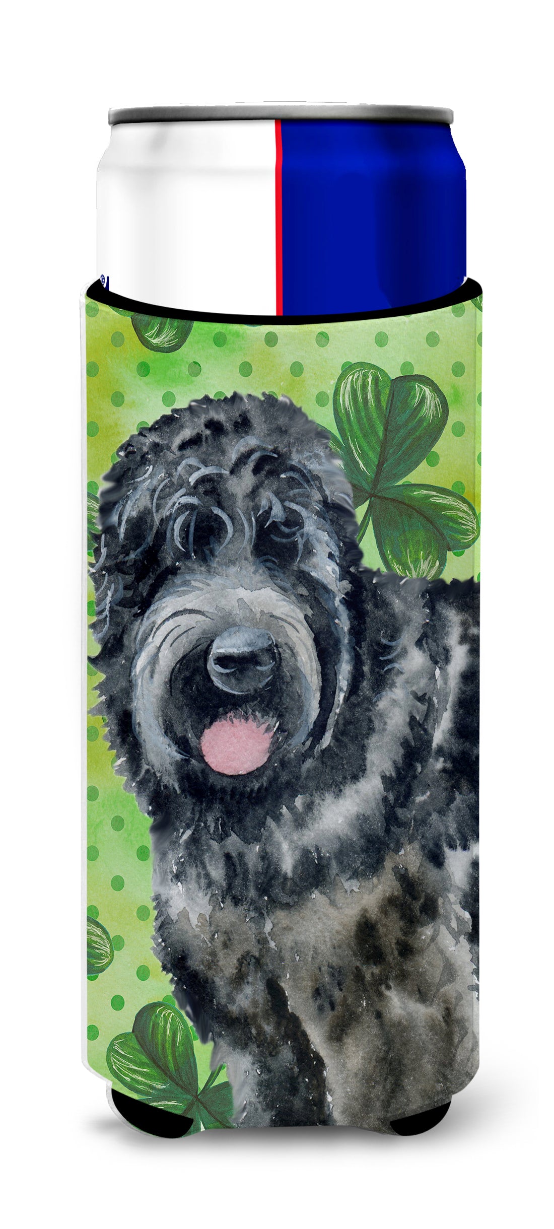 Black Russian Terrier St Patrick&#39;s  Ultra Hugger for slim cans BB9851MUK  the-store.com.