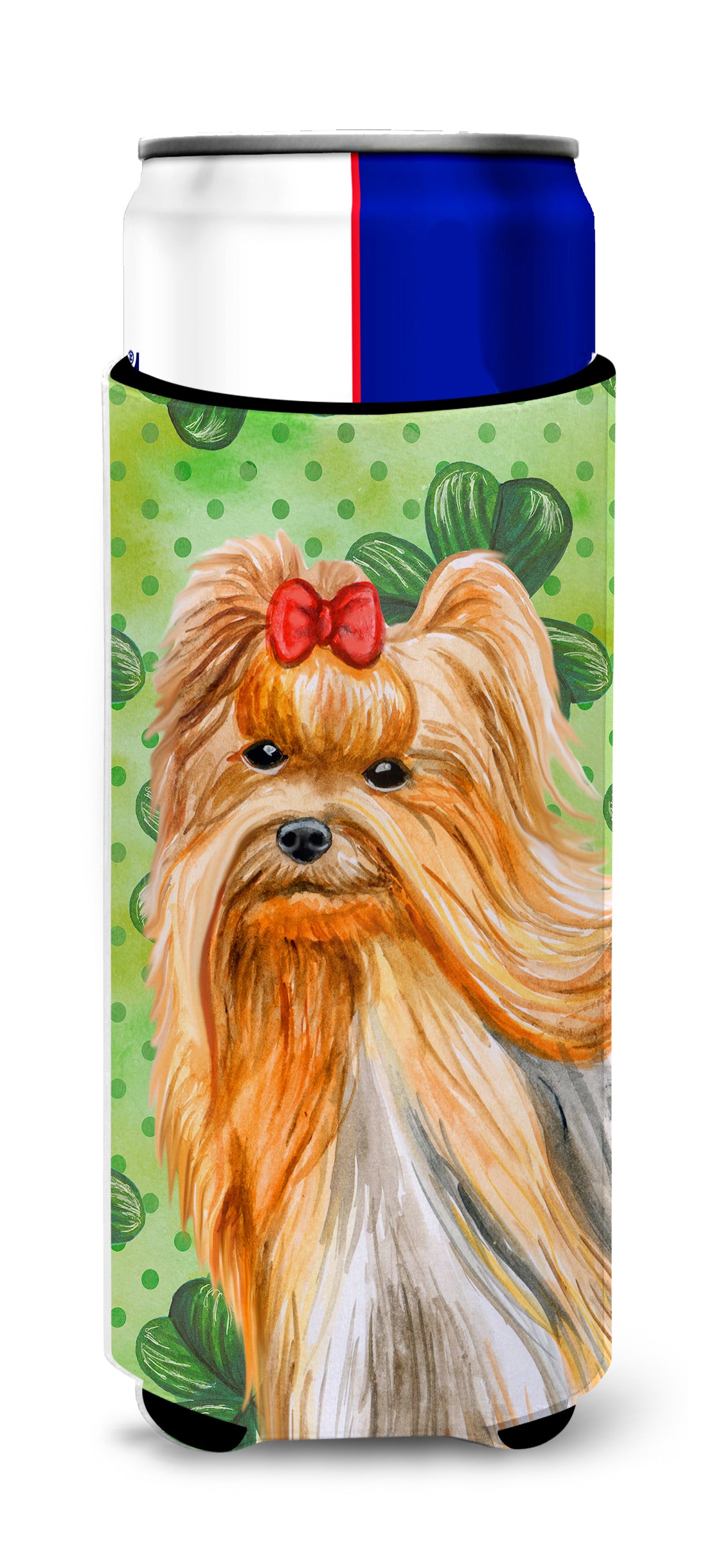 Yorkshire Terrier St Patrick&#39;s  Ultra Hugger for slim cans BB9859MUK  the-store.com.