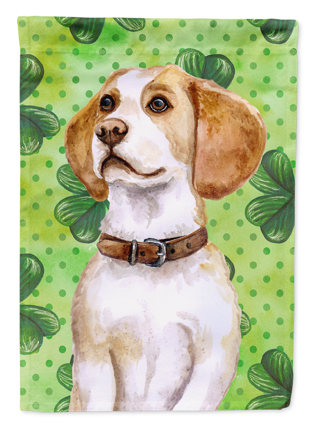 Beagle St Patrick&#39;s Flag Canvas House Size BB9860CHF  the-store.com.