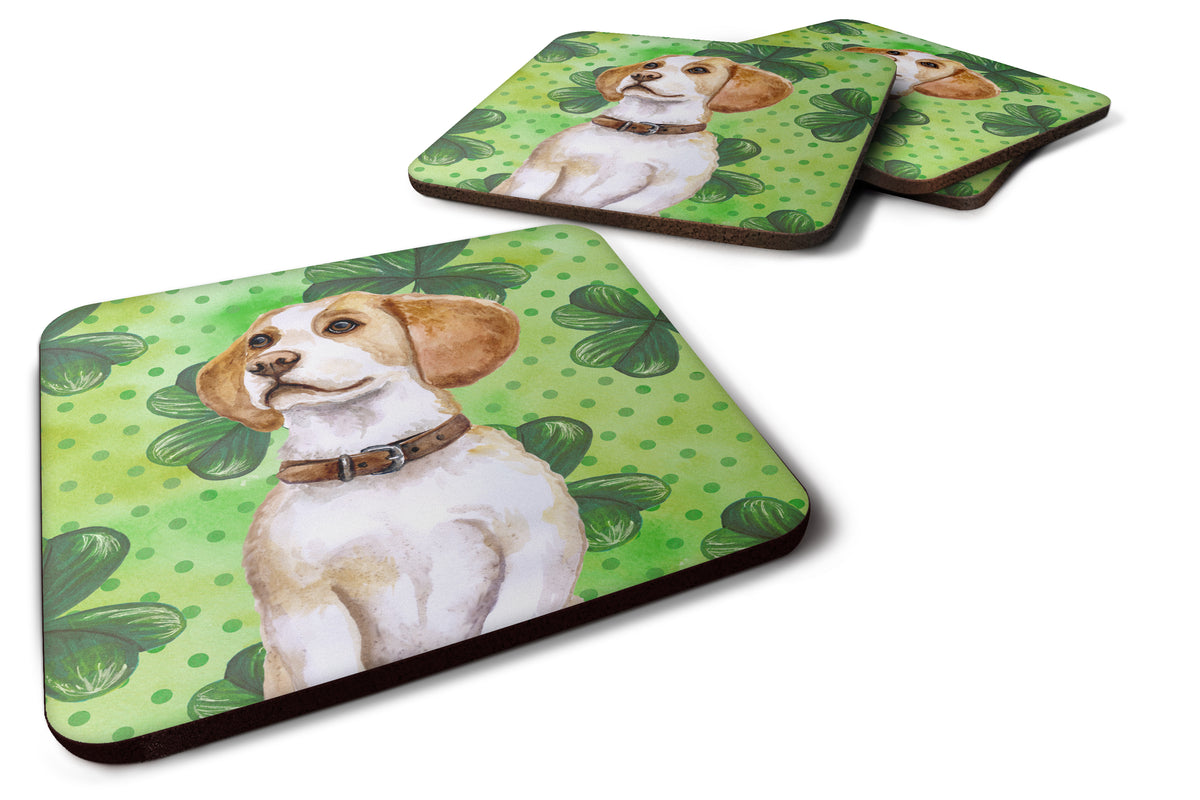 Beagle St Patrick&#39;s Foam Coaster Set of 4 BB9860FC - the-store.com