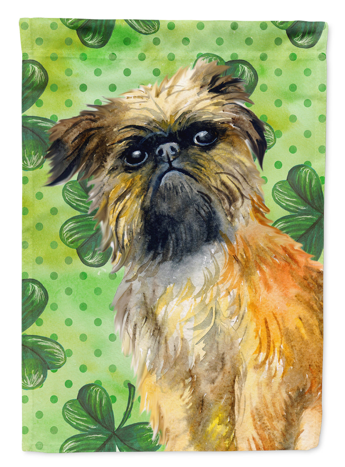 Brussels Griffon St Patrick&#39;s Flag Canvas House Size BB9861CHF