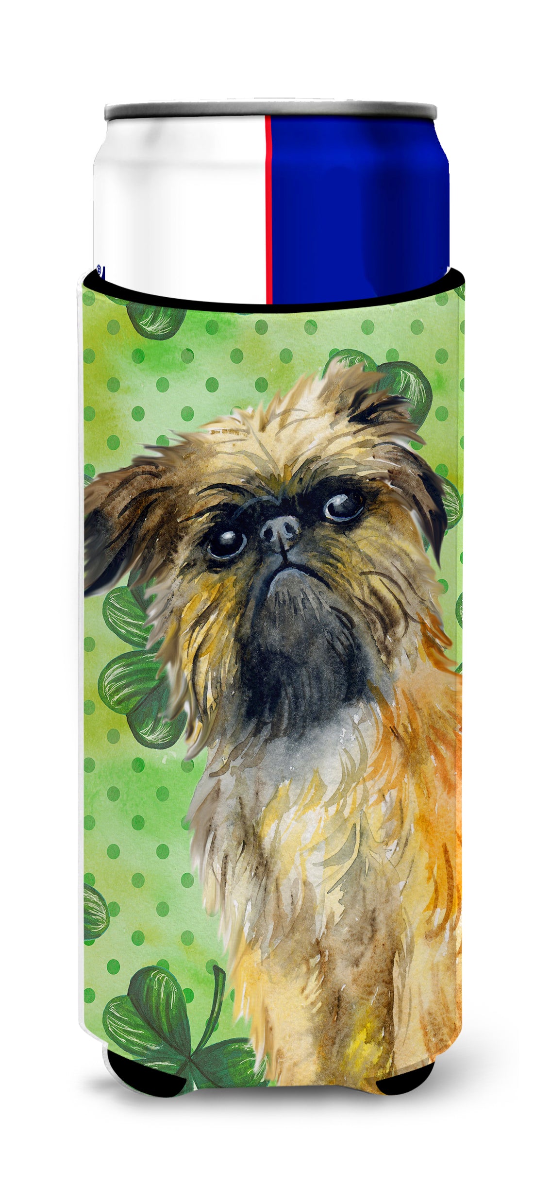 Brussels Griffon St Patrick&#39;s  Ultra Hugger for slim cans BB9861MUK