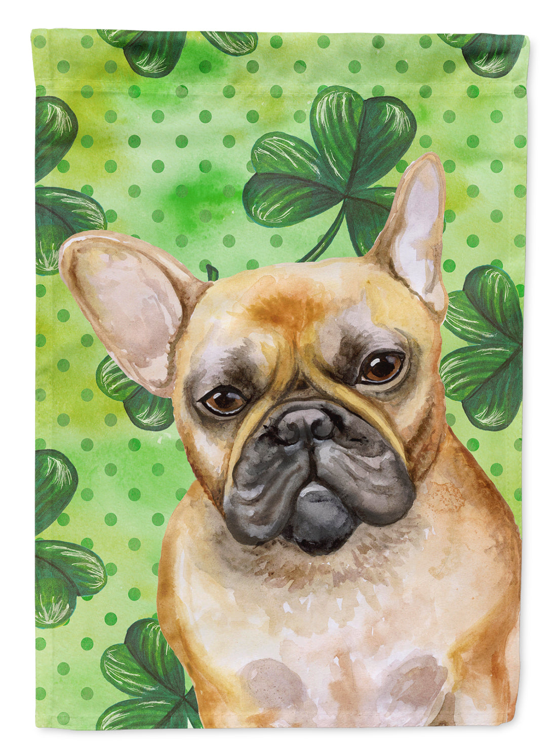 French Bulldog St Patrick&#39;s Flag Canvas House Size BB9862CHF  the-store.com.