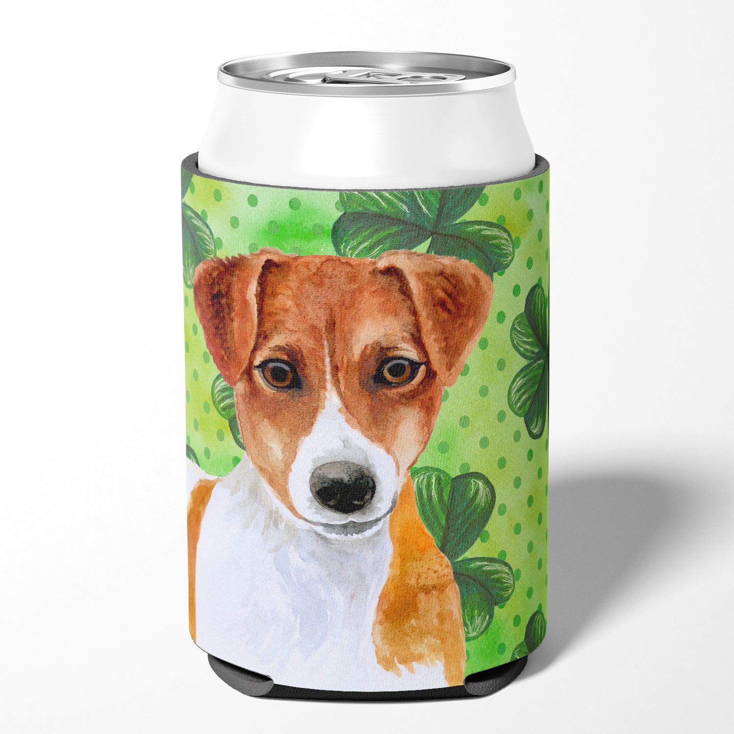 Jack Russell Terrier St Patrick's Can or Bottle Hugger BB9863CC  the-store.com.