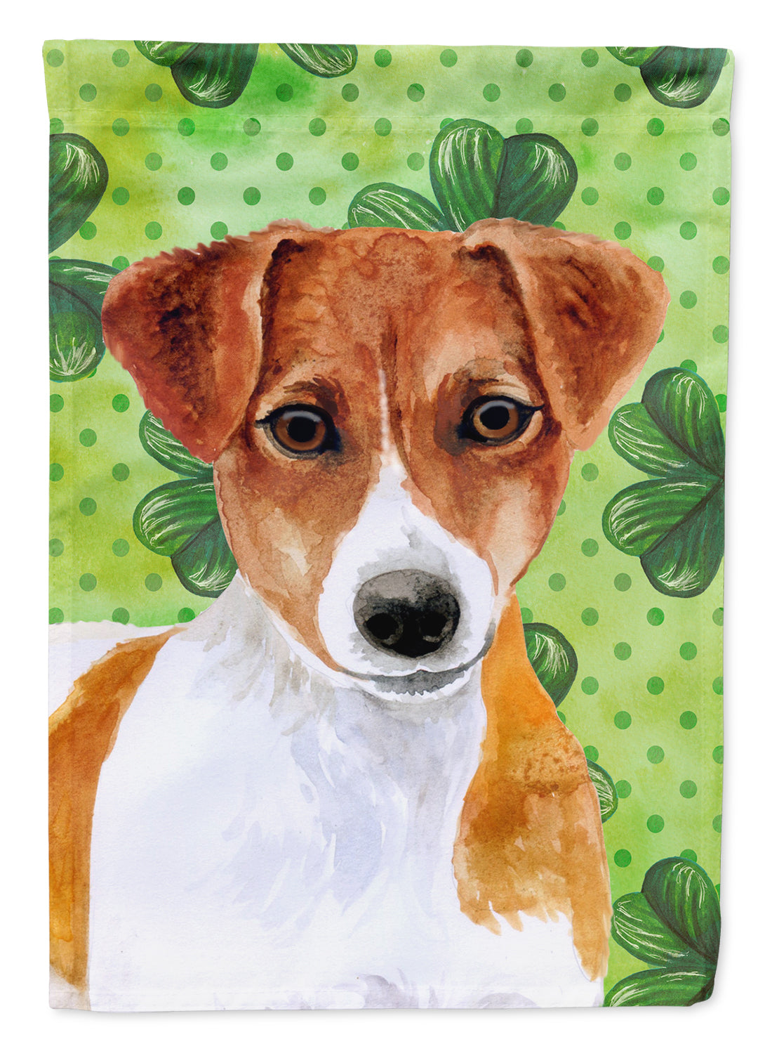 Jack Russell Terrier St Patrick&#39;s Flag Canvas House Size BB9863CHF