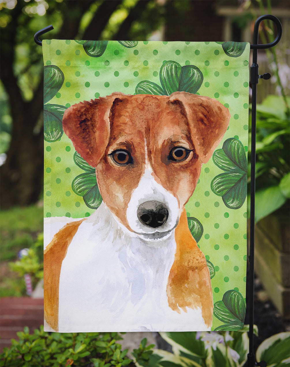 Jack Russell Terrier St Patrick's Flag Garden Size BB9863GF  the-store.com.