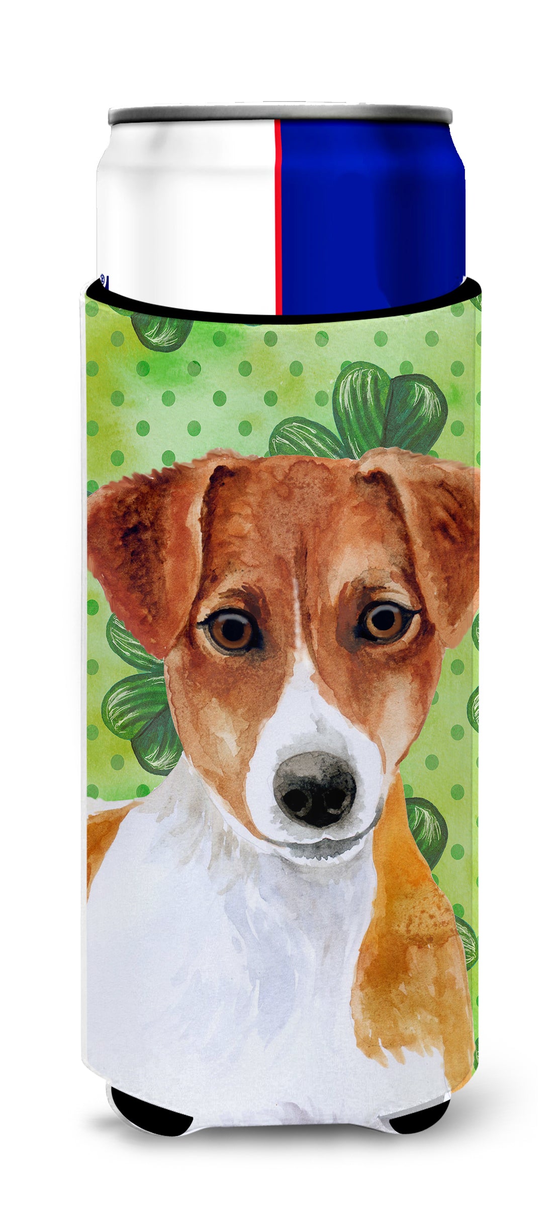 Jack Russell Terrier St Patrick&#39;s  Ultra Hugger for slim cans BB9863MUK