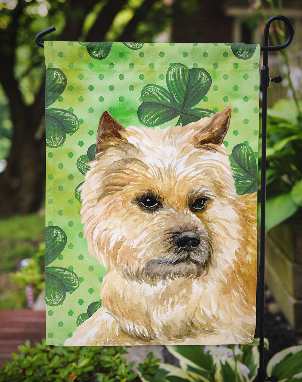 Cairn Terrier St Patrick's Flag Garden Size BB9864GF