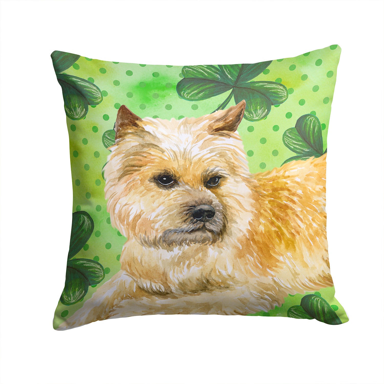 Cairn Terrier St Patrick's Fabric Decorative Pillow BB9864PW1414 - the-store.com